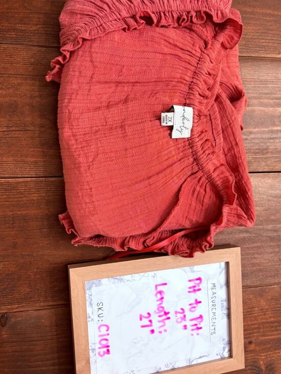 Crinkle Blouse with Ruffle Detail - Picture 2 of 3